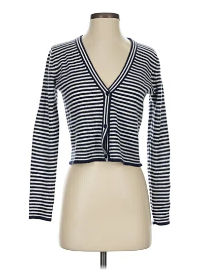 Pre-owned Magaschoni Cashmere Cardigan Sweater In Blue