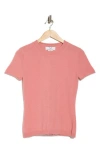 Magaschoni Cashmere Crewneck Short Sleeve Sweater In Pink