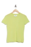 Magaschoni Cashmere Crewneck Short Sleeve Sweater In Green