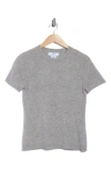 Magaschoni Cashmere Crewneck Short Sleeve Sweater In Gray
