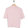 Magaschoni Cashmere Mock Neck Elbow Sleeve Sweater In Pink