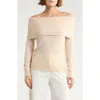 Magaschoni Cashmere Off The Shoulder Sweater In Neutral