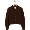 Magaschoni Cashmere Polo Cardigan In Burgundy