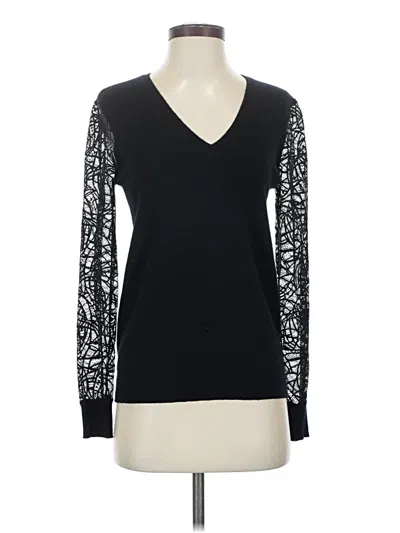 Pre-owned Magaschoni Cashmere Pullover Sweater In Black