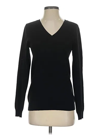 Pre-owned Magaschoni Cashmere Pullover Sweater In Black