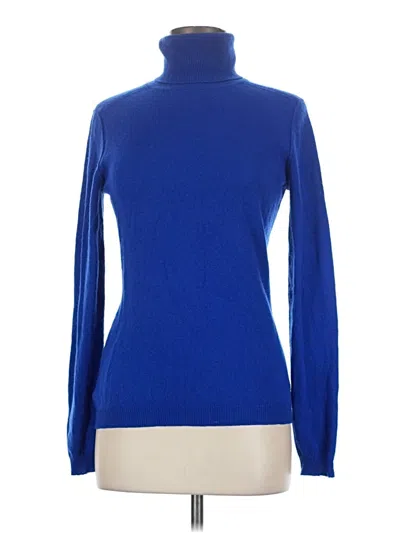 Pre-owned Magaschoni Cashmere Pullover Sweater In Blue