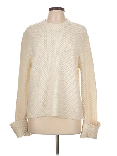 Pre-owned Magaschoni Cashmere Pullover Sweater In Ivory