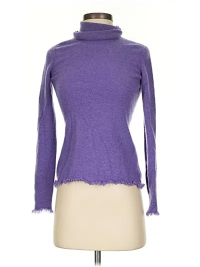Pre-owned Magaschoni Cashmere Pullover Sweater In Purple