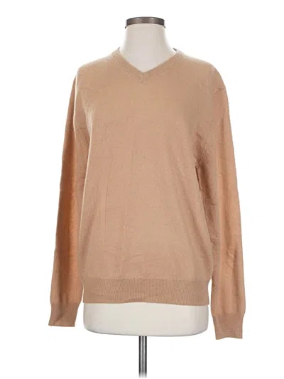 Pre-owned Magaschoni Cashmere Pullover Sweater In Tan