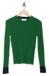 Magaschoni Cashmere Rib Sweater In Green