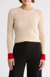 Magaschoni Cashmere Rib Sweater In Neutral