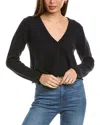 Magaschoni Feeder Stripe Cropped Cardigan In Black
