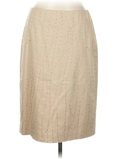 Pre-owned Magaschoni Formal Skirt In Tan