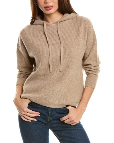 Magaschoni Half Cardigan Stitch Rib Cashmere Pullover In Brown