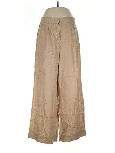 Pre-owned Magaschoni Linen Pants In Tan