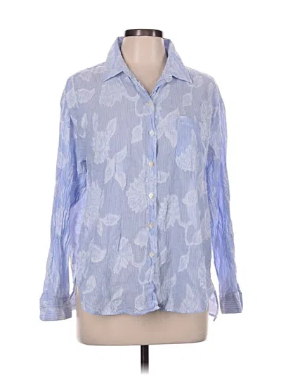 Pre-owned Magaschoni Long Sleeve Blouse In Blue
