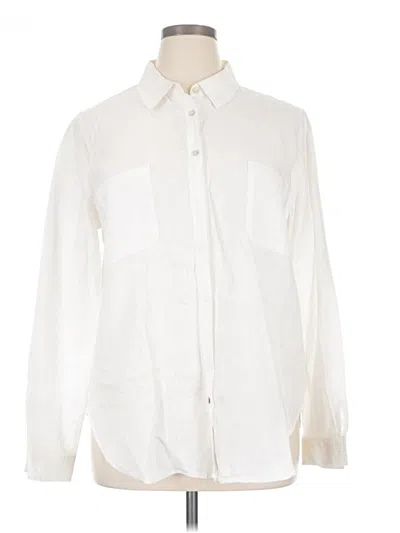 Pre-owned Magaschoni Long Sleeve Button Down Shirt In Ivory