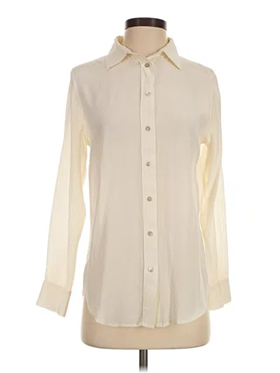 Pre-owned Magaschoni Long Sleeve Polo Shirt In Ivory