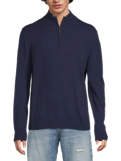 Magaschoni Men's Cashmere Pullover In Eclipse Storm