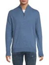 Magaschoni Men's Cashmere Pullover In Soft Denim