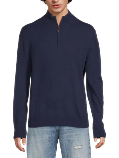 Magaschoni Men's Cashmere Pullover In Storm Heather
