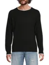 Magaschoni Men's Raglan Sleeve Cashmere Sweater In Black Frost