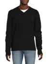 Magaschoni Men's V-neck Cashmere Sweater In Black Storm