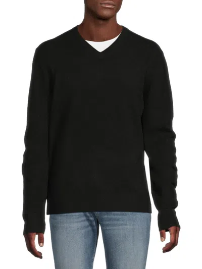 Magaschoni Men's V-neck Cashmere Sweater In Black Storm