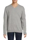 Magaschoni Men's V-neck Cashmere Sweater In Storm Heather
