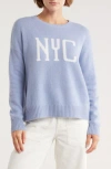 Magaschoni Nyc Cashmere Crewneck Sweater In Blue