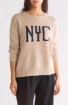 Magaschoni Nyc Cashmere Crewneck Sweater In Gold