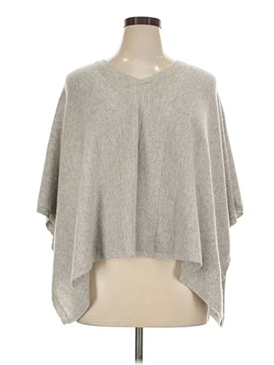 Pre-owned Magaschoni Poncho In Gray