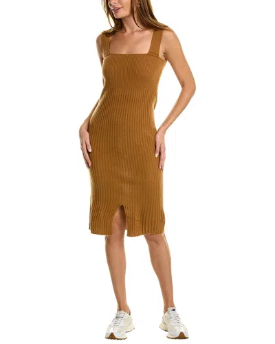 Magaschoni Ribbed Cashmere Tank Dress In Brown
