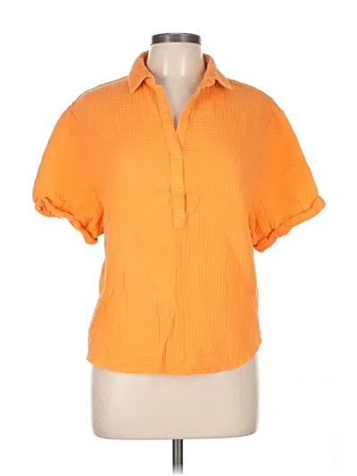 Pre-owned Magaschoni Short Sleeve Blouse In Orange