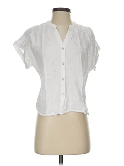 Pre-owned Magaschoni Short Sleeve Blouse In White