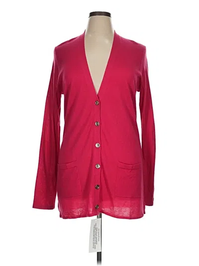 Pre-owned Magaschoni Silk Cardigan Sweater In Pink