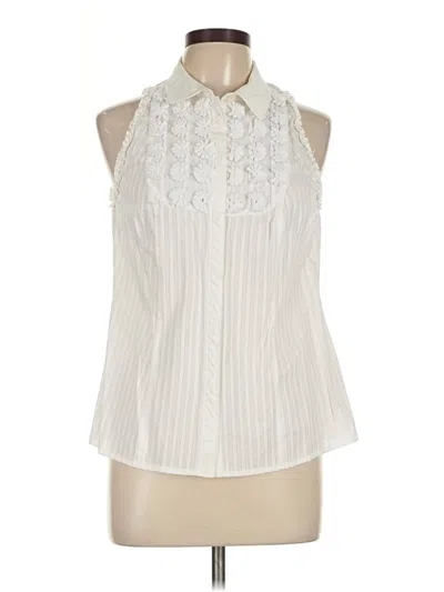 Pre-owned Magaschoni Sleeveless Blouse In Ivory