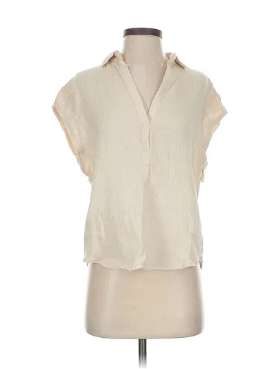 Pre-owned Magaschoni Sleeveless Button Down Shirt In White