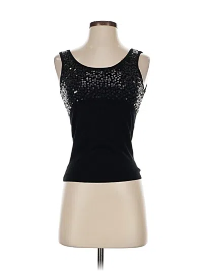 Pre-owned Magaschoni Sleeveless Top Black Scoop Neck Tops