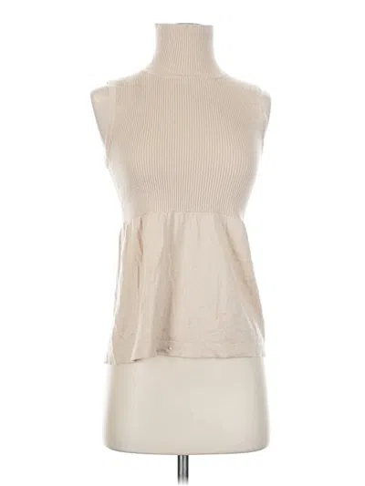 Pre-owned Magaschoni Sleeveless Top Ivory Halter Neckline Tops