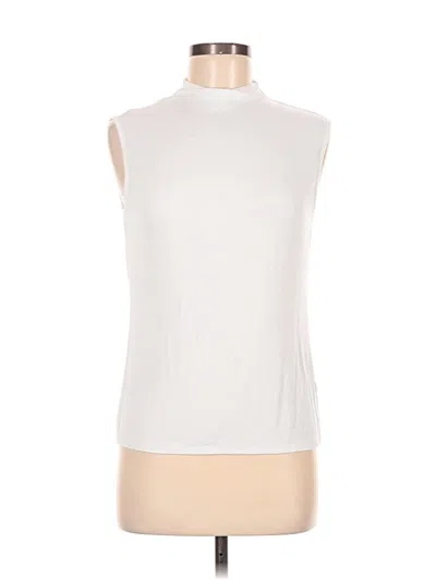 Pre-owned Magaschoni Sleeveless Top White High Neck Tops