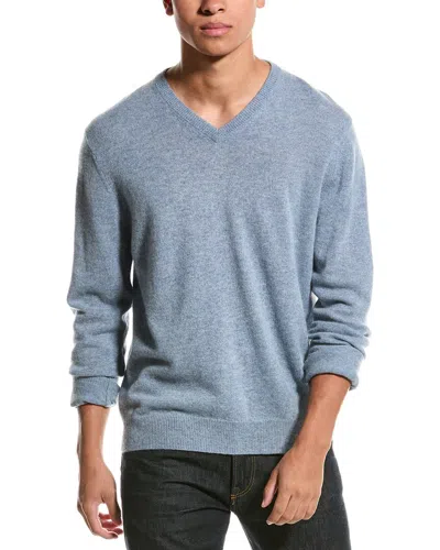 Magaschoni Tipped Cashmere Sweater In Blue