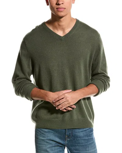 Magaschoni Tipped Cashmere Sweater In Green