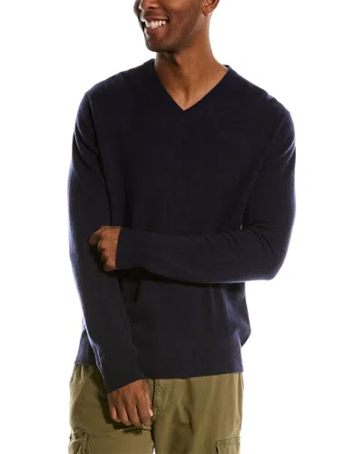 Magaschoni Tipped Cashmere Sweater In Navy