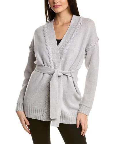 Magaschoni Whipstitch Trim Cashmere Sweater In Grey
