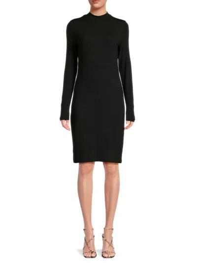 Magaschoni Women's Mockneck Sheath Dress In Black | ModeSens