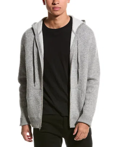 Magaschoni Zip Cashmere Hoodie In Grey