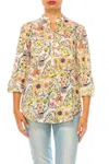 Magazine Clothing Floral Paisley Tunic Top In Ivory