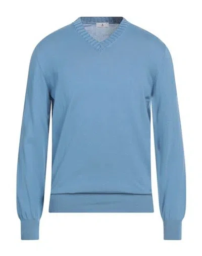 Magazzino Ricambi Man Sweater Azure Size 42 Cotton