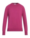 Magazzino Ricambi Man Sweater Magenta Size 44 Cashmere, Cotton In Magenta